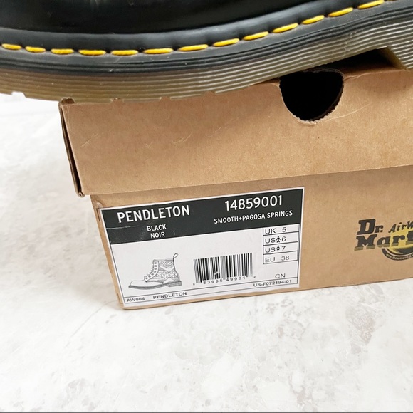 Dr. Martens x Pendleton Collab Wool Aztec Boots US Womens 7 Pagosa Springs Black - Picture 11 of 12